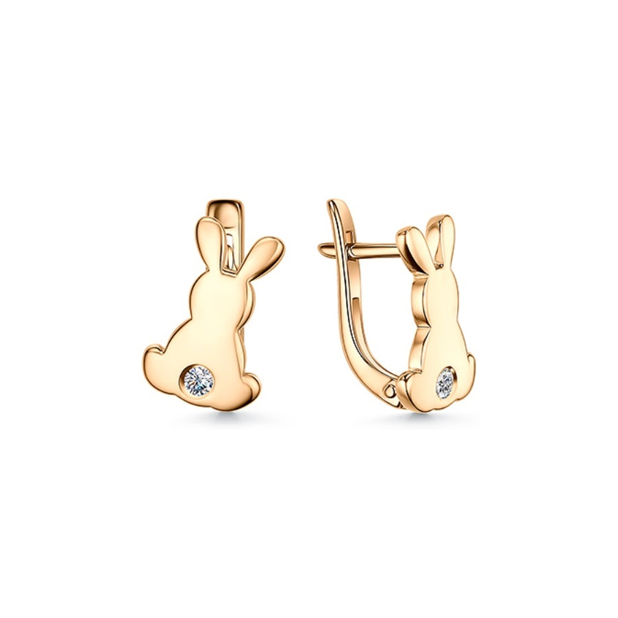 Серьги из розового золота