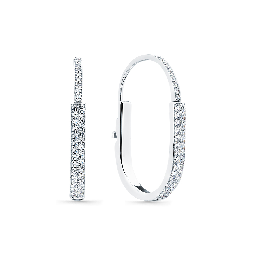 Серьги из белого золота