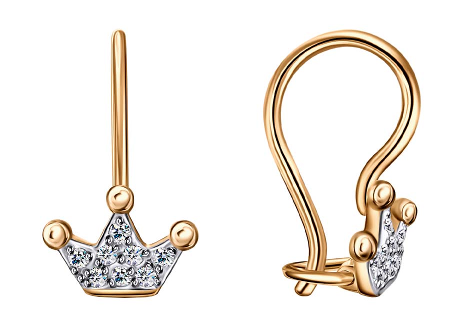 Серьги из розового золота