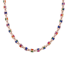 Колье из розового серебра