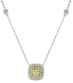 Колье из золота с фантазиными бриллиантами 0,683 ct