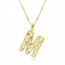 Золотое Колье буква-M (44.0-54.0)