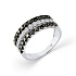 Кольцо из белого золота с черными бриллиантами