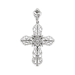 Крест из белого золота