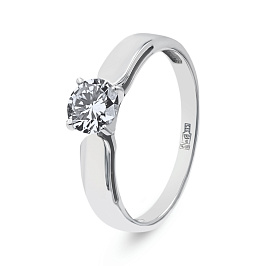 Кольцо из белого золота с бриллиантом 0,56 ct