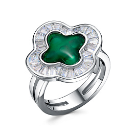 Кольцо из серебра с агатом