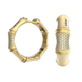 Серьги из желтого золота с бриллиантами