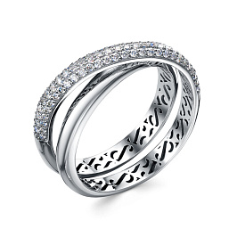 Кольцо из белого золота с бриллиантами