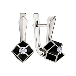 Серьги из белого золота с бриллиантами 0,245 ct