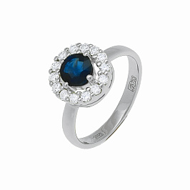 Кольцо из белого золота с сапфиром 0,81 ct