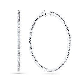 Серьги из белого золота с бриллиантами