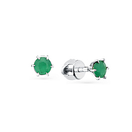 Серьги из белого золота с изумрудами 0,517 ct