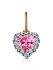 Подвеска из розового золота с фианитами 0,078 ct