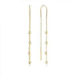 Золотые серьги протяжки