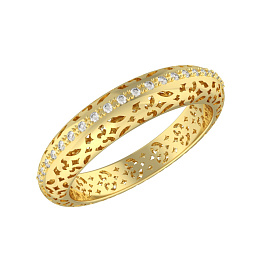 Кольцо из желтого золота с бриллиантами