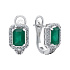 Серьги из белого золота с изумрудами 1,72 ct