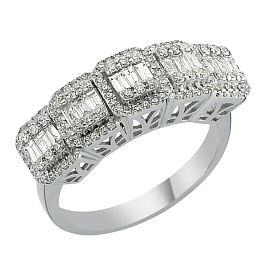 Кольцо из белого золота