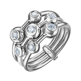 Кольцо из белого золота