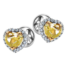 Серьги DANAYA  из белого золота с бриллиантами 2,02 ct