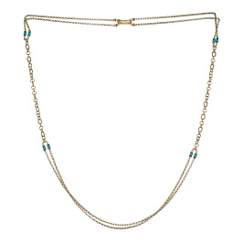 Колье из желтого серебра