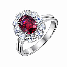 Кольцо из белого золота 2,13 ct