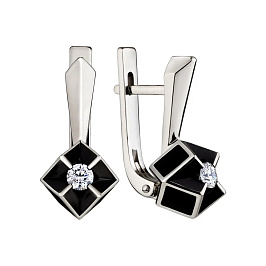 Серьги из белого золота с бриллиантами 0,245 ct