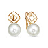 Серьги из желтого золота с жемчугом