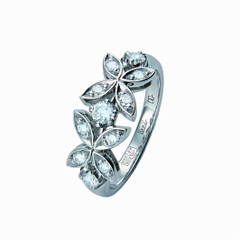 Кольцо из белого золота