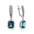 Серьги из белого золота с топазами 5,12 ct