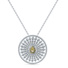 Колье из белого золота с фантазиными бриллиантами 0,187 ct