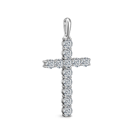 Крест ALROSA  из белого золота