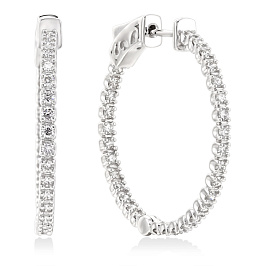 Серьги из белого золота