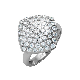 Кольцо из белого золота с бриллиантами