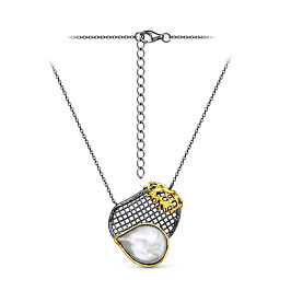 Колье из серебра с жемчугом