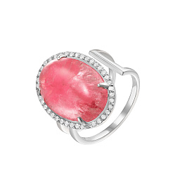 Кольцо из белого золота с турмалином 5,48 ct