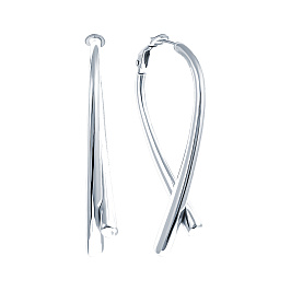 Серьги из белого серебра