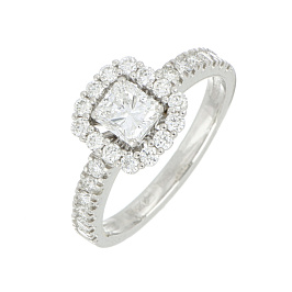 Кольцо из белого золота с бриллиантами 0,5 ct