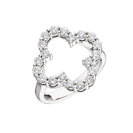 Кольцо из белого золота с бриллиантами