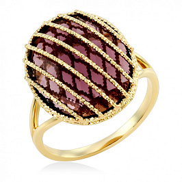 Кольцо из золота с аметистом