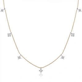 Золотое колье с бриллиантами