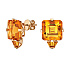 Серьги из желтого золота с цитринами 13 ct