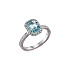 Кольцо из белого золота с аквамарином 1,59 ct