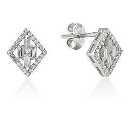 Серьги из белого золота