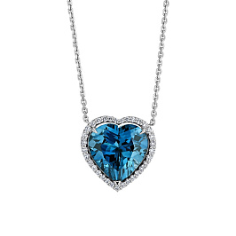 Колье из белого золота с топазом 3,89 ct