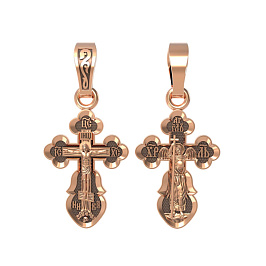 Крест из розового золота