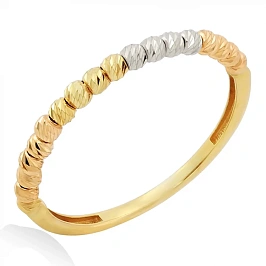 Кольцо из золота с шариками