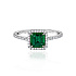 Кольцо  из белого золота с изумрудом 1,01 ct