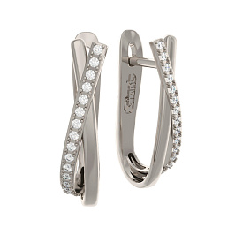 Серьги из белого золота с бриллиантами