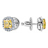 Серьги DANAYA  из белого золота с фантазиными бриллиантами 2,02 ct