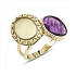 Кольцо из золота с аметистом